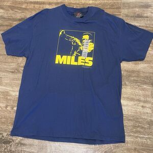 NWT Vintage Miles Davis T-Shirt Men's XL  Navy Blue Jazz Zion Y2K Concert USA